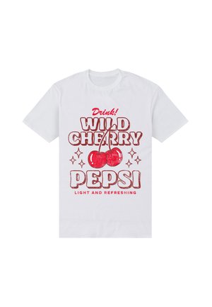 Henry Tiger, PEPSI VINTAGE CHERRY GRAPHIC - T-shirts print - white