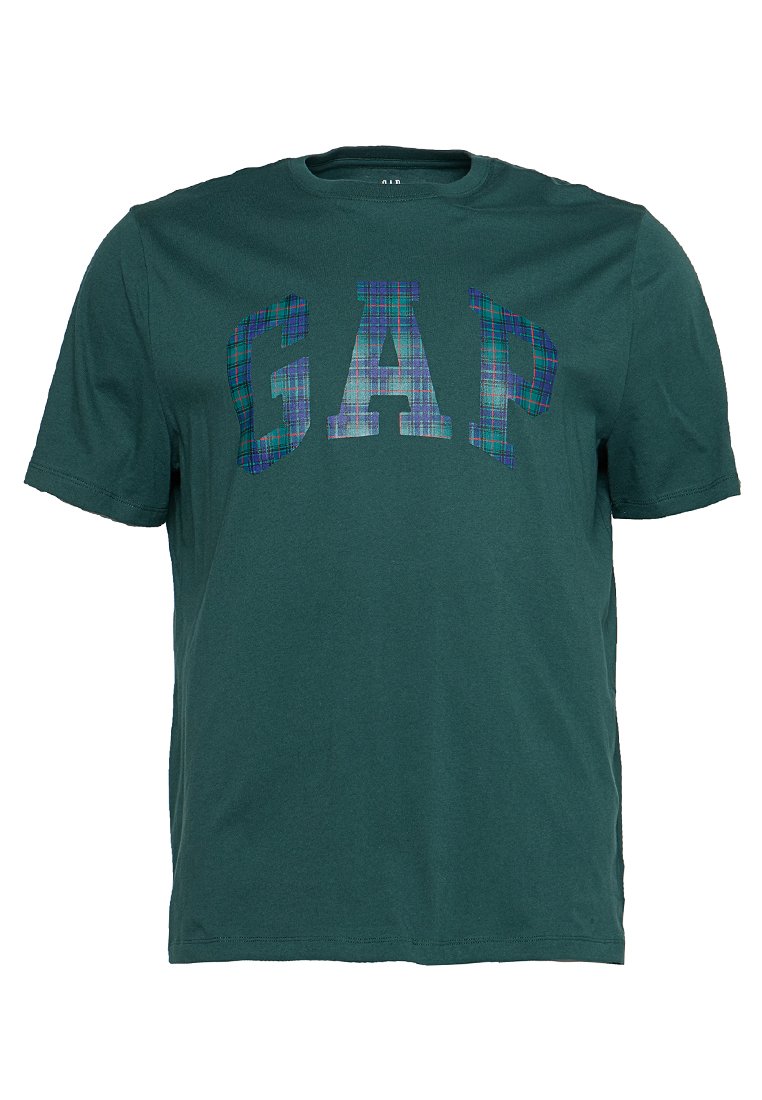 GAP T-shirt print donkergroen