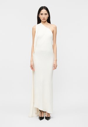 ONE SHOULDER CHAIN DETAIL DRESS - Maxikjoler - ivory