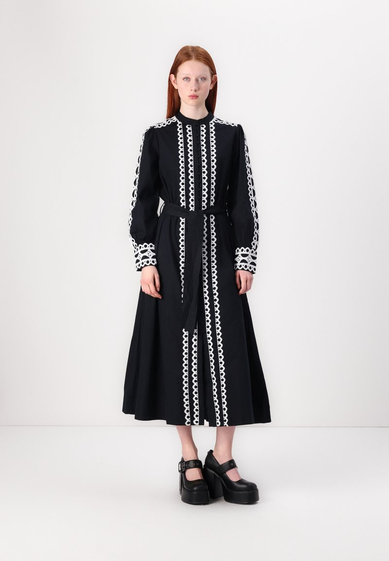 YAS YASYAMINA LONG SHIRT DRESS - Marškininė suknelė - black