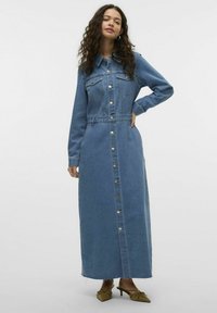 Vero Moda VMMOLLY LANGES - Velika haljina - medium blue denim