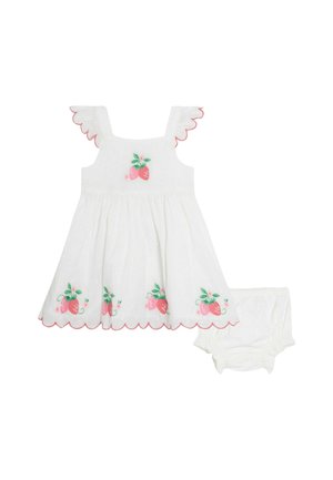 REGULAR FIT - STRAWBERRY EMBROIDERED SCALLOP SLEEVE  - Vapaa-ajan mekko - pink