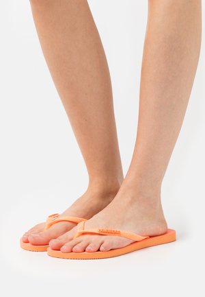 SLIM FIT GLITTER NEON - Žabky - coral spark