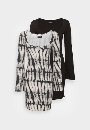 FLARED SLEEVES DRESS 2 Pack - Vestido de dia - black/light grey