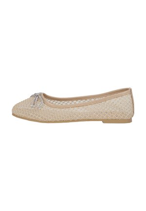 MENERA - Ballerinaskor - beige glitzer