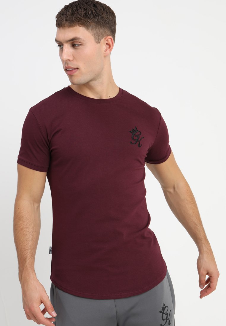 Gym King LONG LINE CURVE TEE TShirt print wine/bordeaux Zalando.de