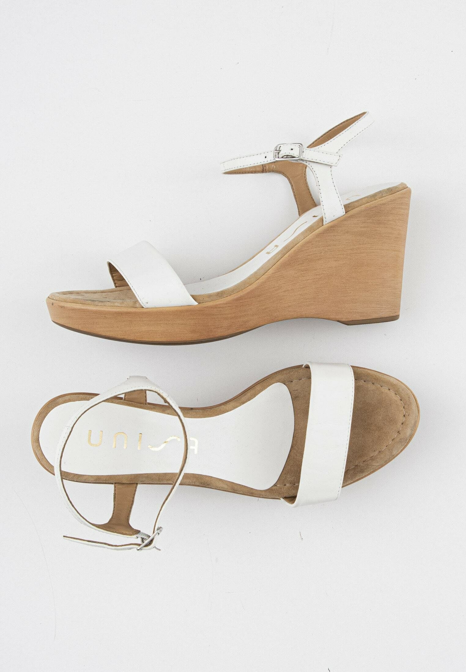Unisa Sandalen met sleehak - white/wit - Zalando.nl