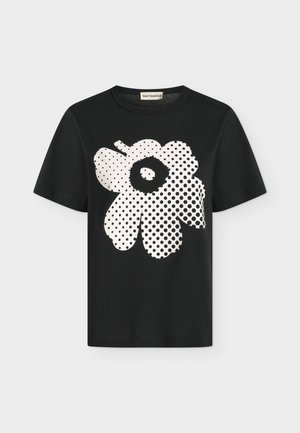 Marimekko, ERNA UNIKKO PLACEMENT - T-shirt imprimé - black/off white