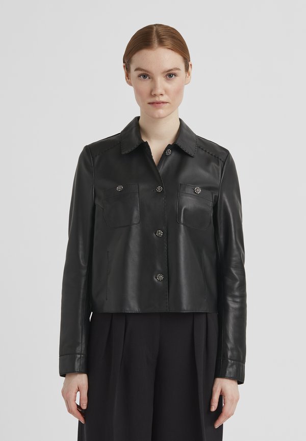 MSCHAYA - Lederjacke - schwarz