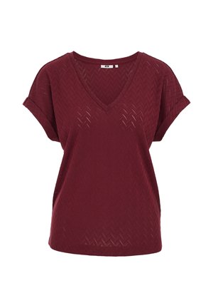 WE Fashion, Camiseta estampada - burgundy red