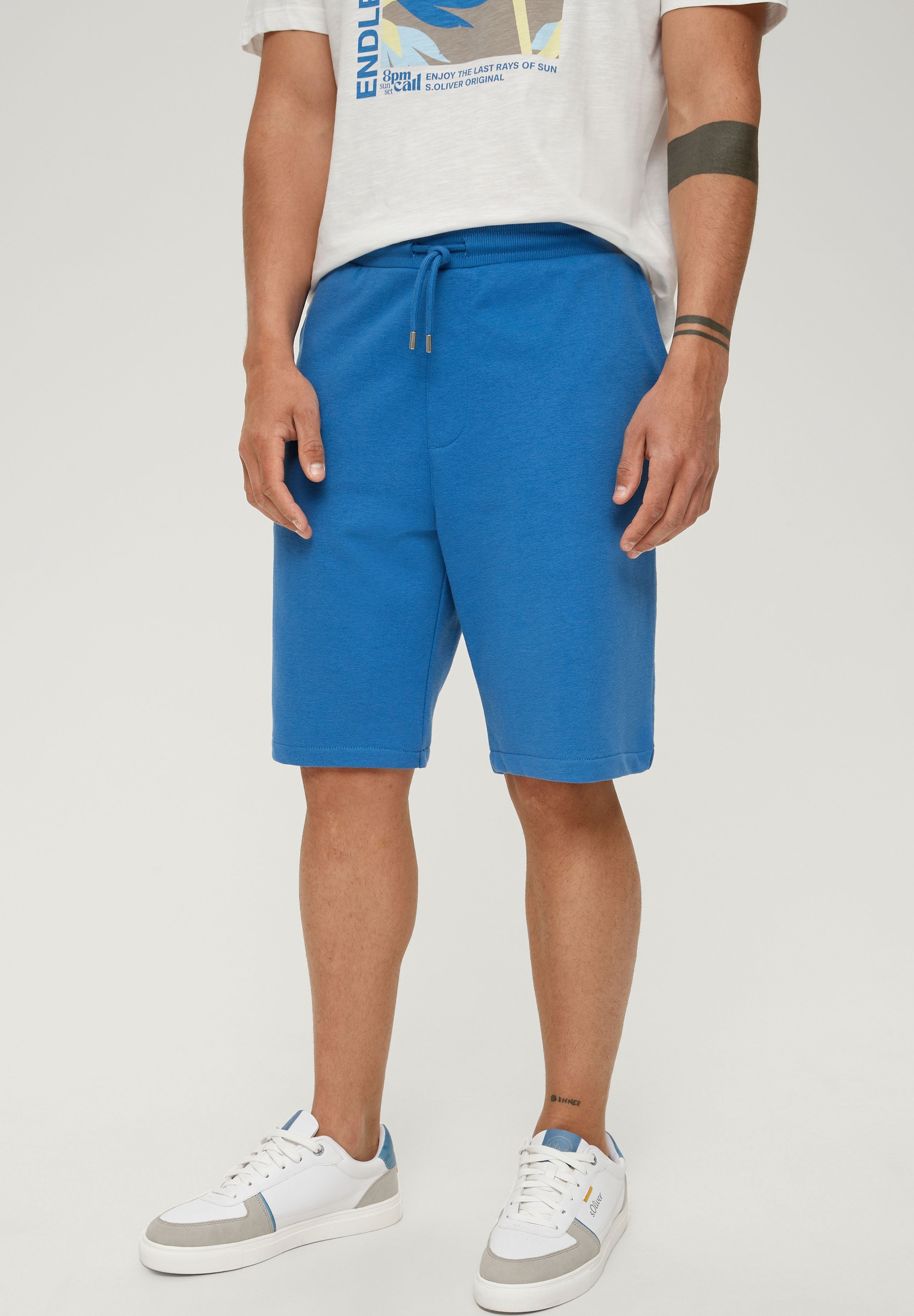 Bermuda Homme S.Oliver - Coton Élastique, Cordon De Serrage