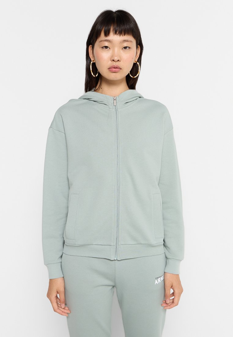 Armani Exchange Sweater met rits lichtgroen