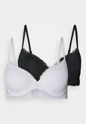 2 PACK - Reggiseno con ferretto - black/off-white