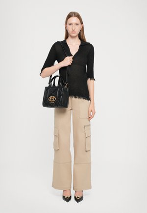EMBOSSED - Handbag - black