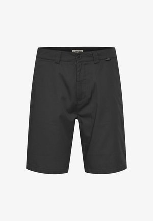 Sorte shorts lavet af slidstærkt stof, med en knap og lynlås, to sidelommer og et elegant, enkelt design.