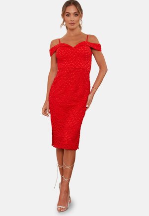 BARDOT PREMIUM LACE - Shift dress - red