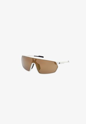adidas Performance SPORT - Aurinkolasit - bianco marrone specchiato