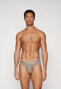 Calvin Klein Underwear HIP BRIEF 3 PACK - Klasični kroj - taupe/khaki/dark grey