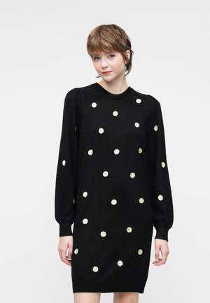 OBJTHESS - Gebreide jurk - black/sandshell