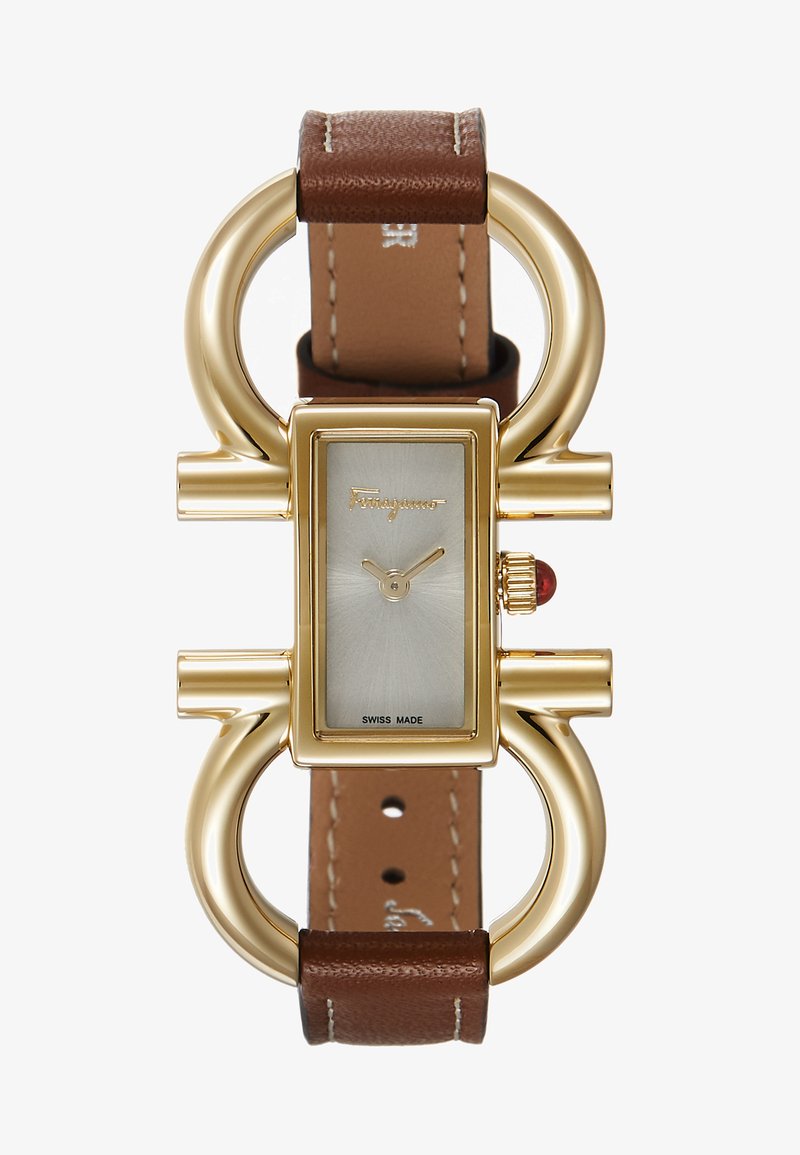 Salvatore Ferragamo Double Gancini Women Orologio Brown Marrone Zalando It