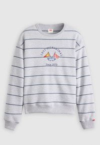 HERITAGE STRIPE CREW - Sweatshirt - heather gray