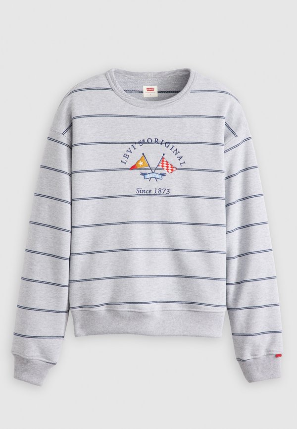 HERITAGE STRIPE CREW - Sweatshirt - heather gray4