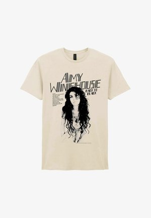 rockshirts, AMY WINEHOUSE BACK TO BLACK TRACKS T-SHIRT - T-shirt print - white
