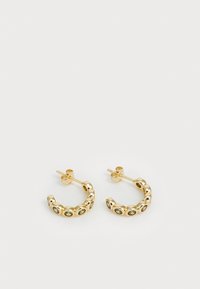 HUGGIE EARRINGS - Σκουλαρίκια - gold-coloured/green