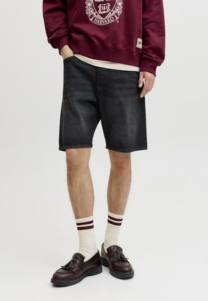Jack & Jones TONY ORIGINAL - Denimové šortky - black denim