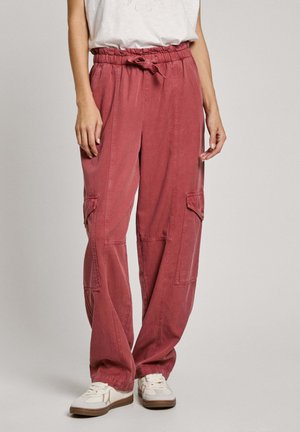 HADDA - Pantaloni cargo - dark peach orange