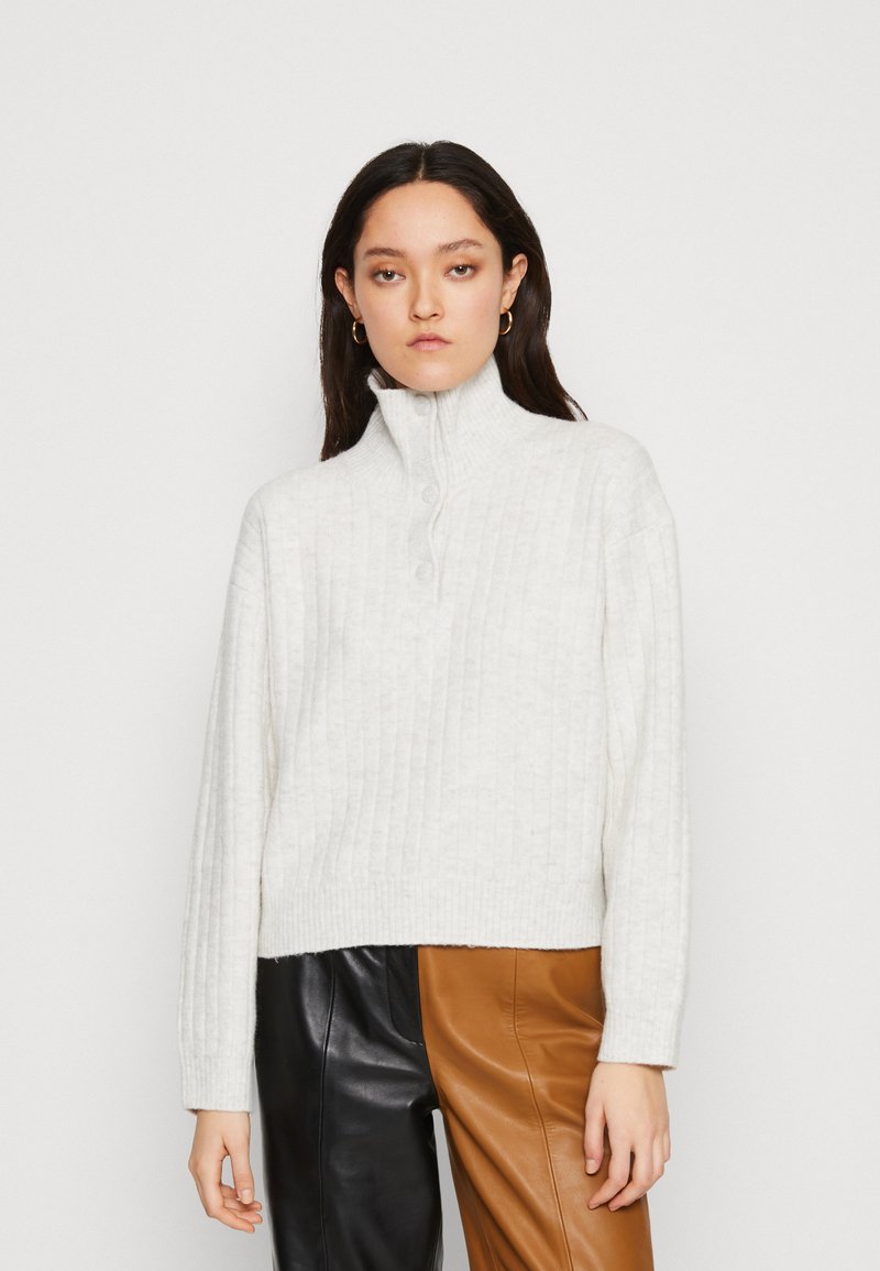 Weekday heidi sweater neule white dusty light valkoinen zalando fi