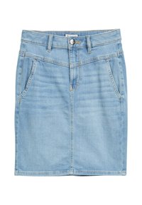 MIT STRETCH-ANTEIL - Jupe en jean - clean light stone blue denim