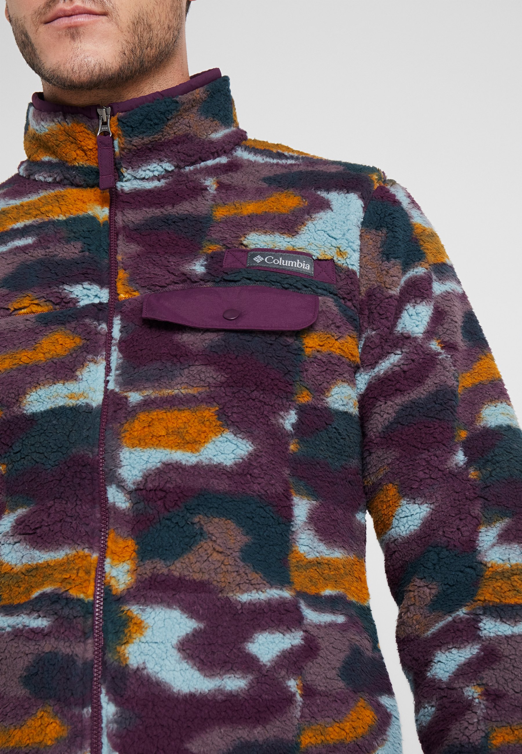 columbia fleece jacke yellow blue white black columbia fleece jacke yellow blue white black