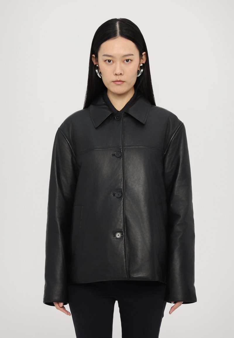 CLOSED STRAIGHT JACKET - Nahkjakk - black