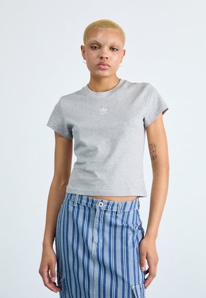 adidas Originals SLIM TEE - T-shirt print - medium grey heather