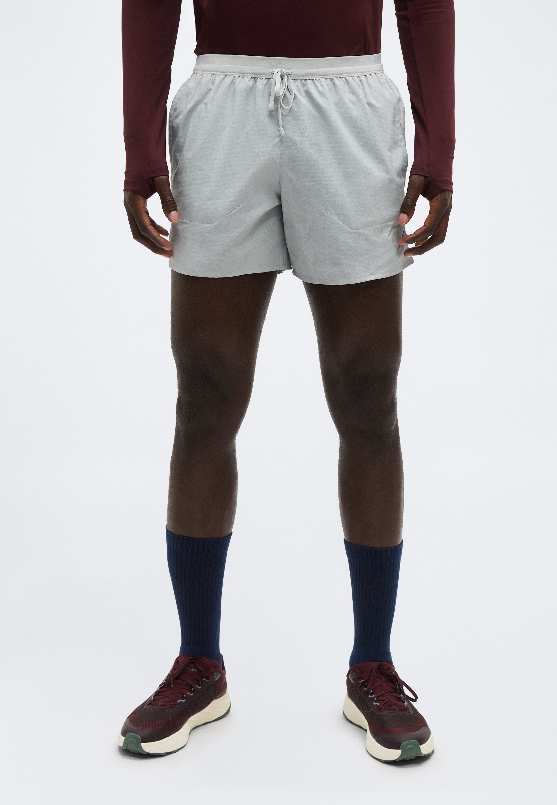 light grey nike running shorts
