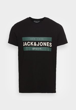 JORFRIDAY TEE CREW NECK - Print T-shirt - black