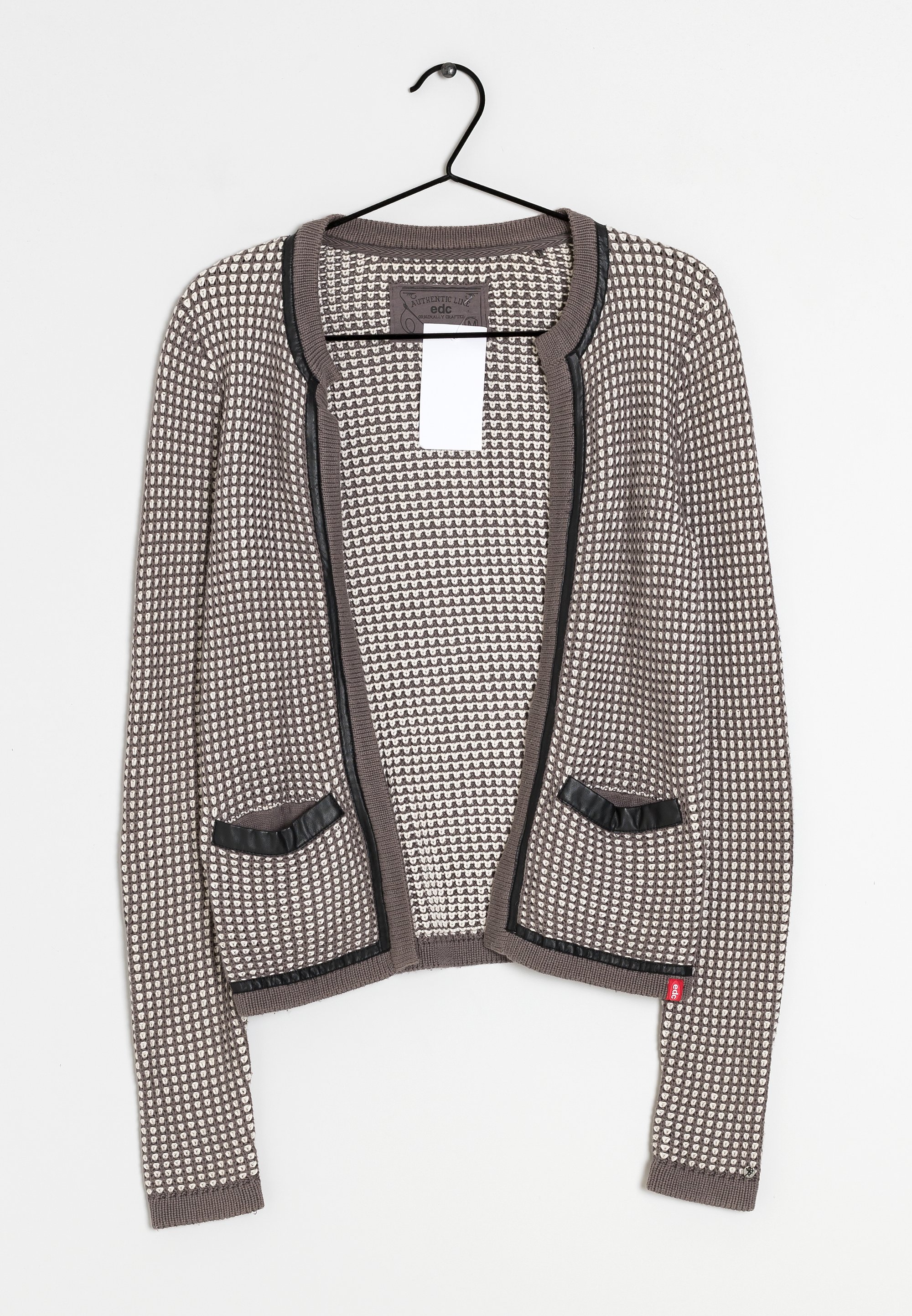 edc by Esprit Cardigan dark grey/off-white/dark grey (Pre - Main Image