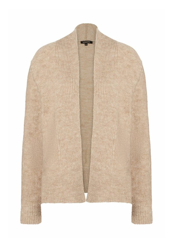 TEXTURED - Strickjacke - beige meliert