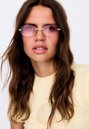 Bershka, RIMLESS OVAL - SUNGLASSES - Lunettes de soleil - light pink