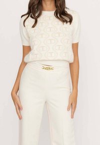 TWINSET T-shirt med print - off-white