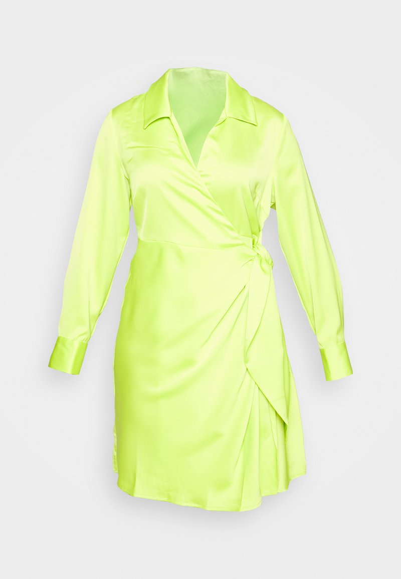 YAS Petite Cocktailjurk neongroen