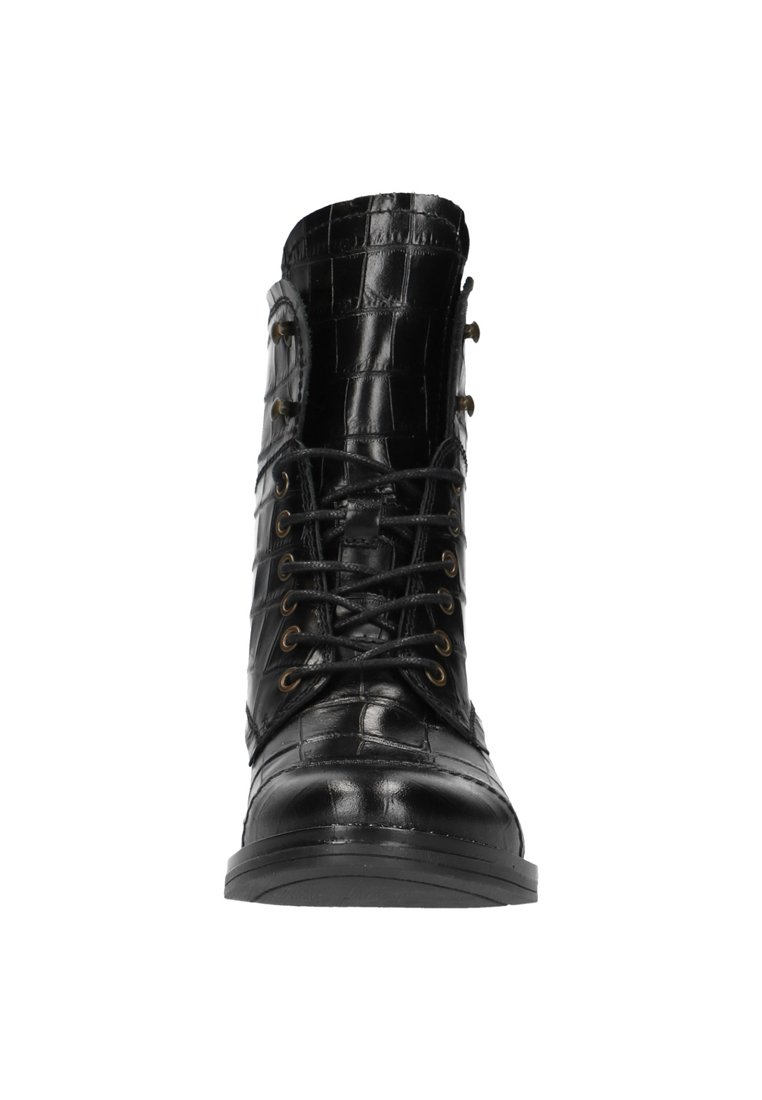 Damen Ankle Boots | Manfield Schnürstiefelette black/schwarz - KH50056 Damen Ankle Boots | Manfield Schnürstiefelette black/schwarz - KH50056
