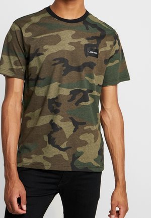 T-shirt med print - dark green