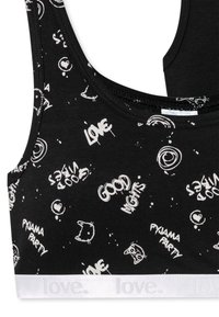 Schiesser 2-PACK  - Bustier - schwarz weiss