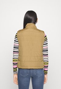 Vero Moda Petite VMSIMONE SHORT WAISTCOAT - Colete - tigers eye