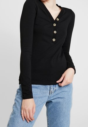 Langærmet T-shirt - black