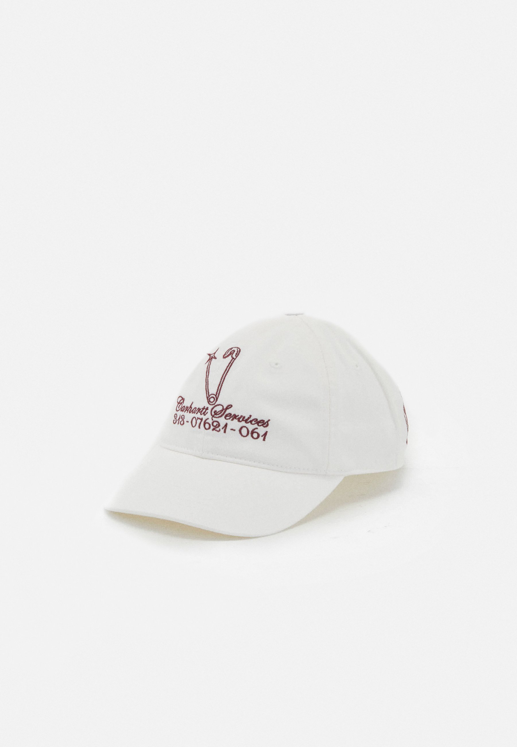 帽子 carhartt wip SAFETY PIN CAP Carhartt WIP Safety Pin Cap - white, violet (white/bordeaux)