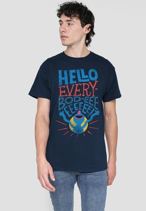 SESAME STREET GROVER HELLO EVERYBODY - Print T-shirt - dark blue