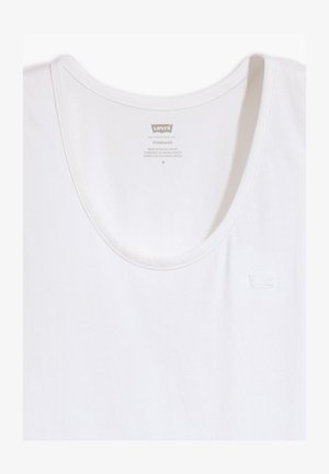 Weißes T-Shirt mit kurzen Ärmeln und rundem Ausschnitt. Mit kleinem, geprägtem Levi's-Logo auf der linken Brust. Aus Baumwolle gefertigt.